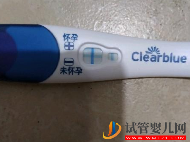 clearblue验孕棒两个框一横一竖结果图解，不是炸胡就是怀孕(图1)